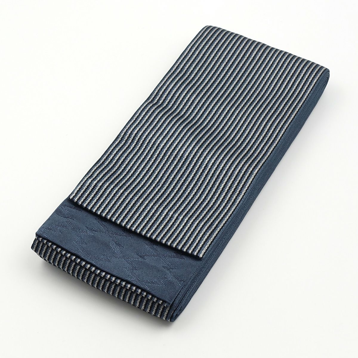 角帯 縞 ブルーグレー×青