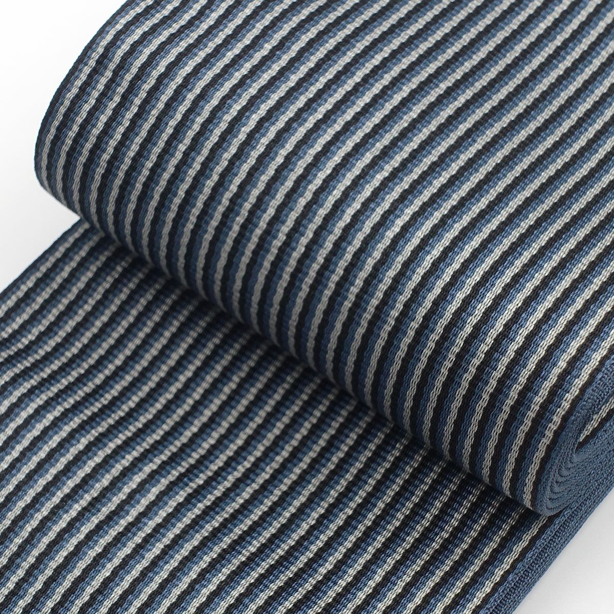 角帯 縞 ブルーグレー×青