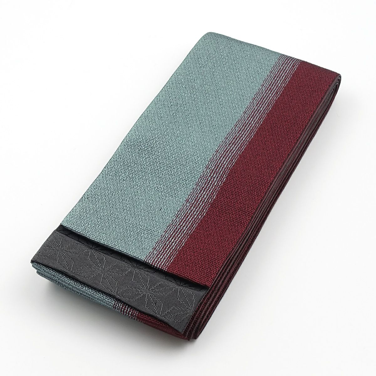 角帯 絣 青緑×赤