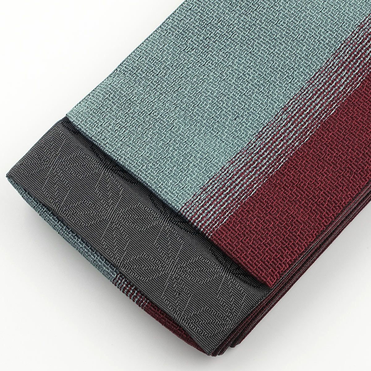 角帯 絣 青緑×赤