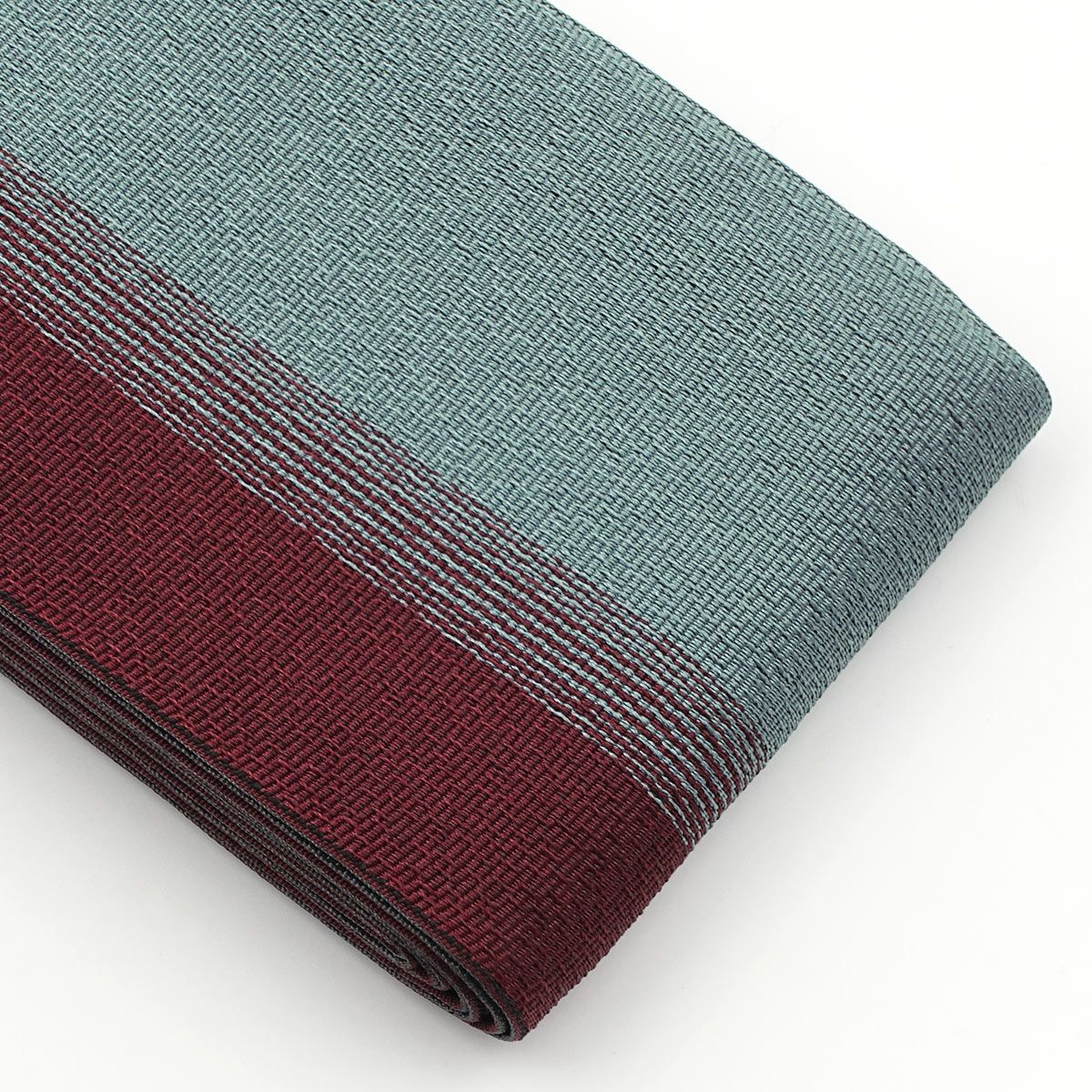 角帯 絣 青緑×赤