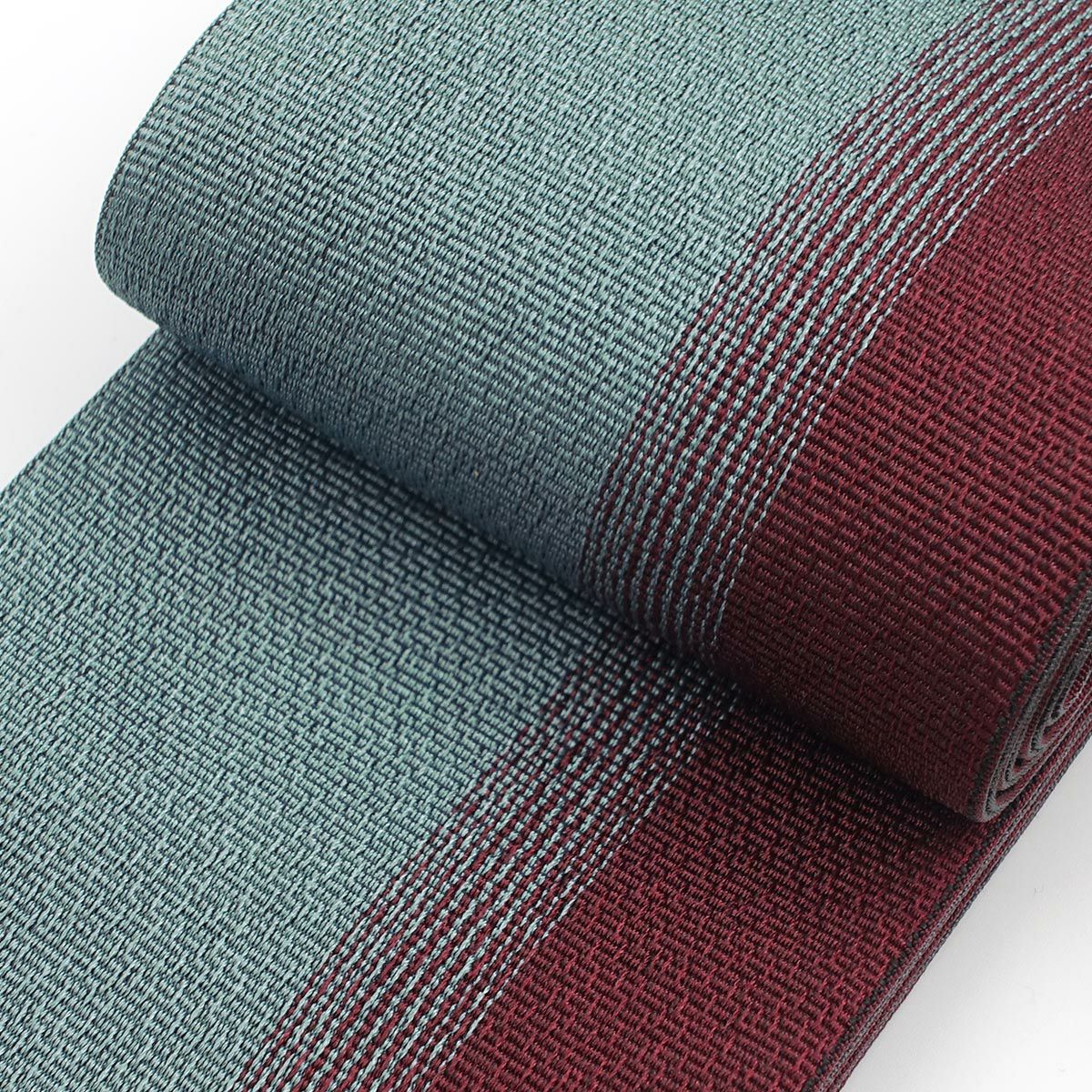 角帯 絣 青緑×赤