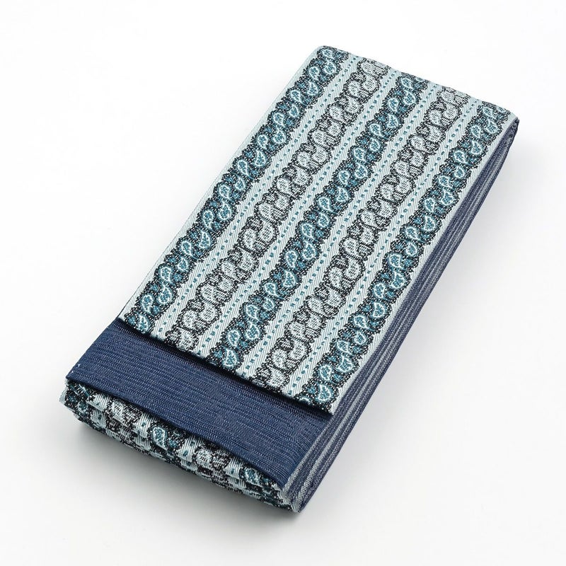 角帯 ペイズリー風 青