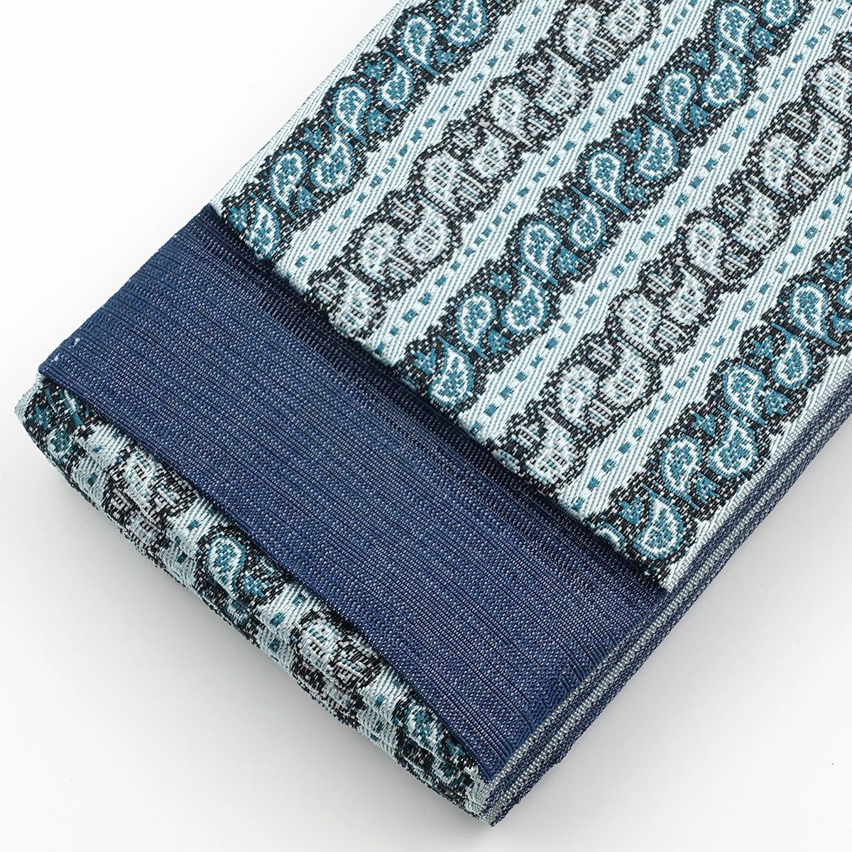 角帯 ペイズリー風 青