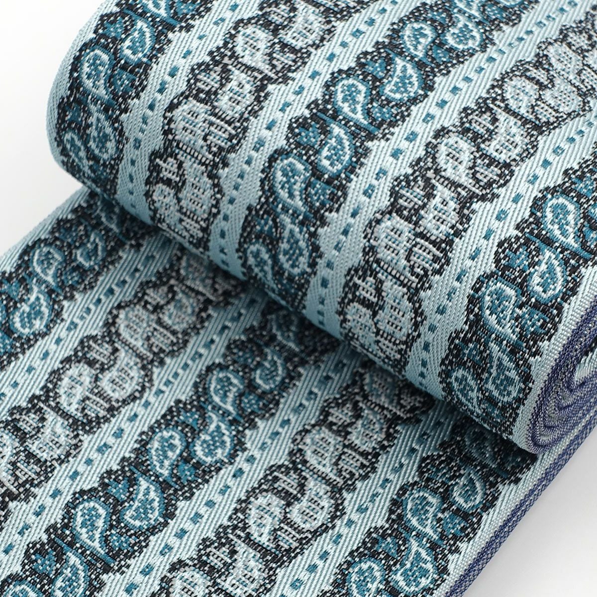 角帯 ペイズリー風 青