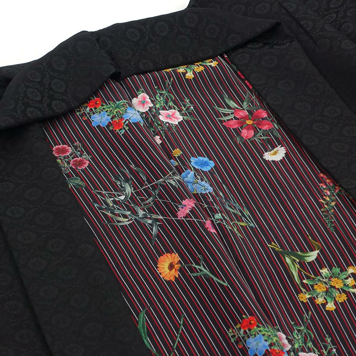 男羽織 洗える 袷 ちりめん無地