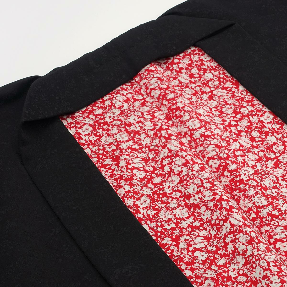 男羽織 洗える 袷 ちりめん無地