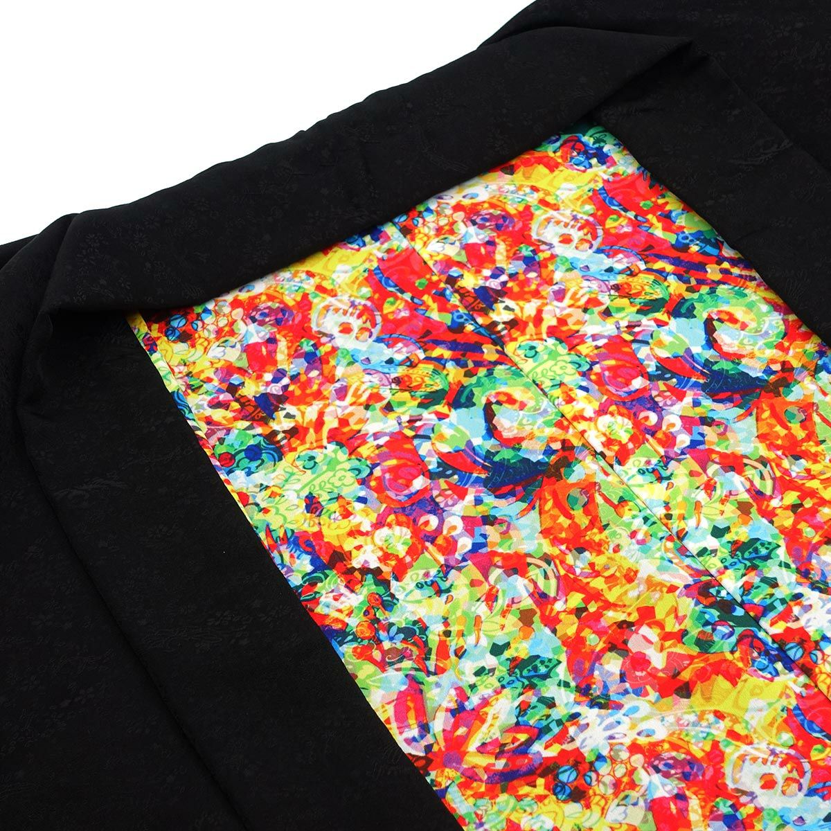 男羽織 洗える 袷 ちりめん無地