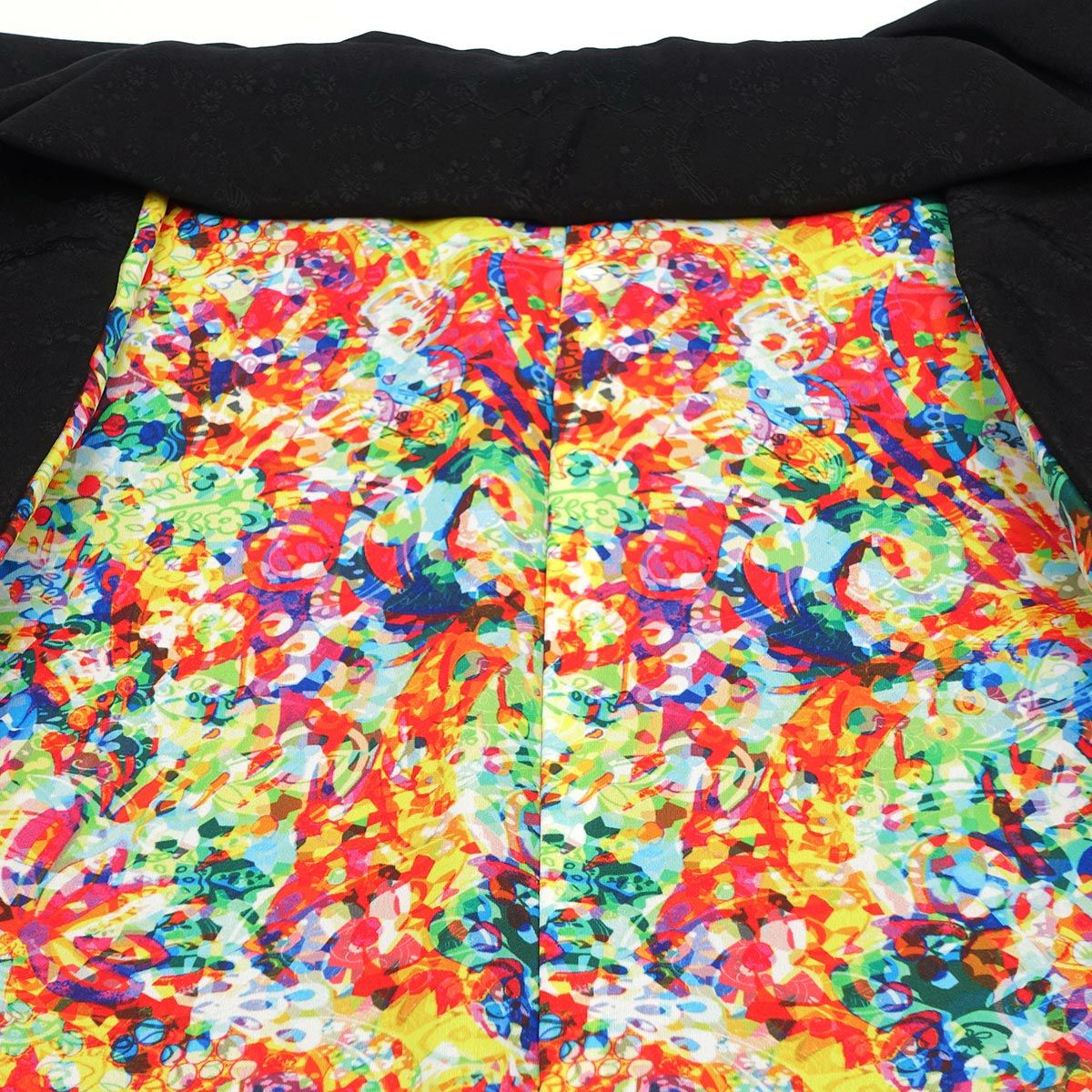 男羽織 洗える 袷 ちりめん無地