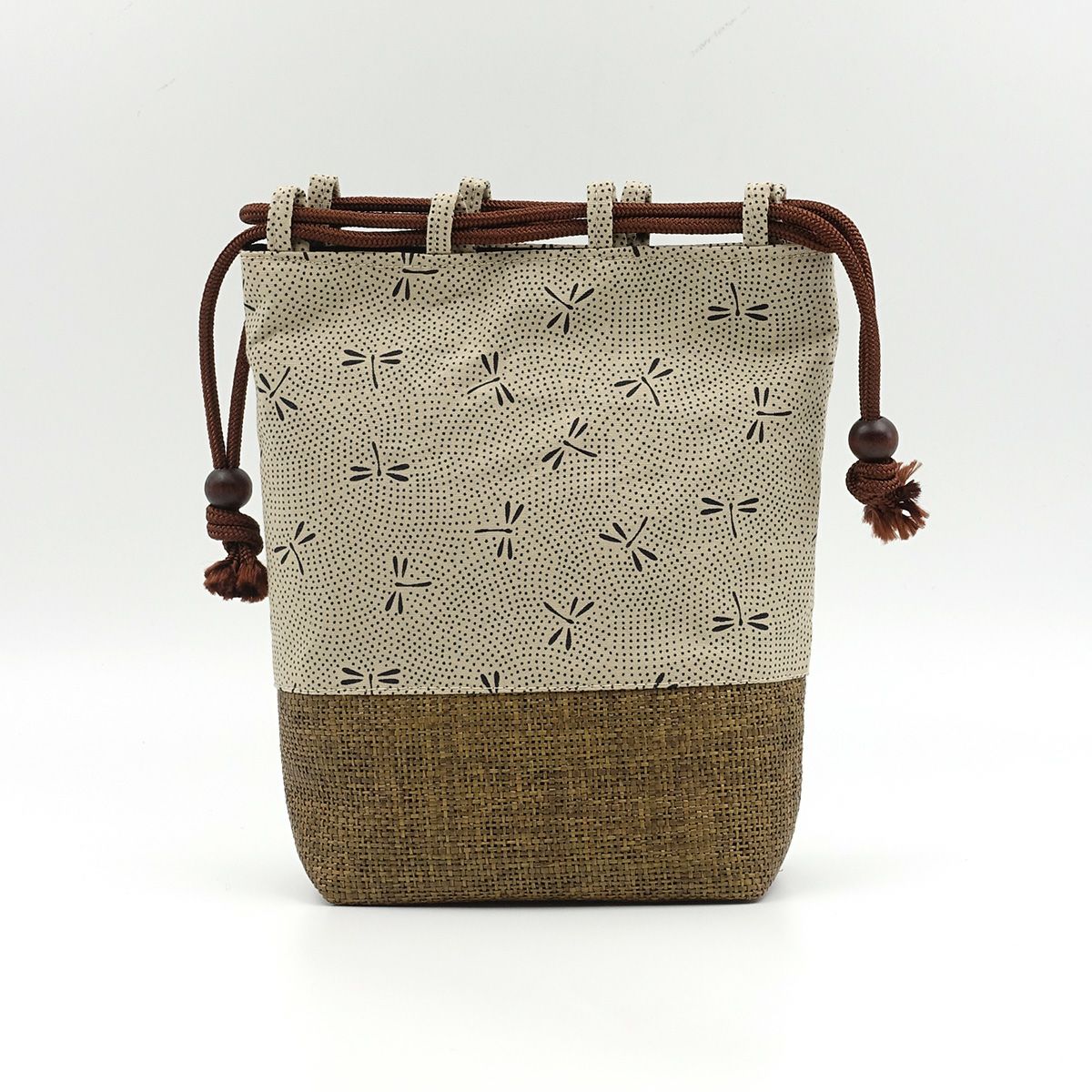 巾着袋 信玄袋 とんぼ ベージュ 日本製