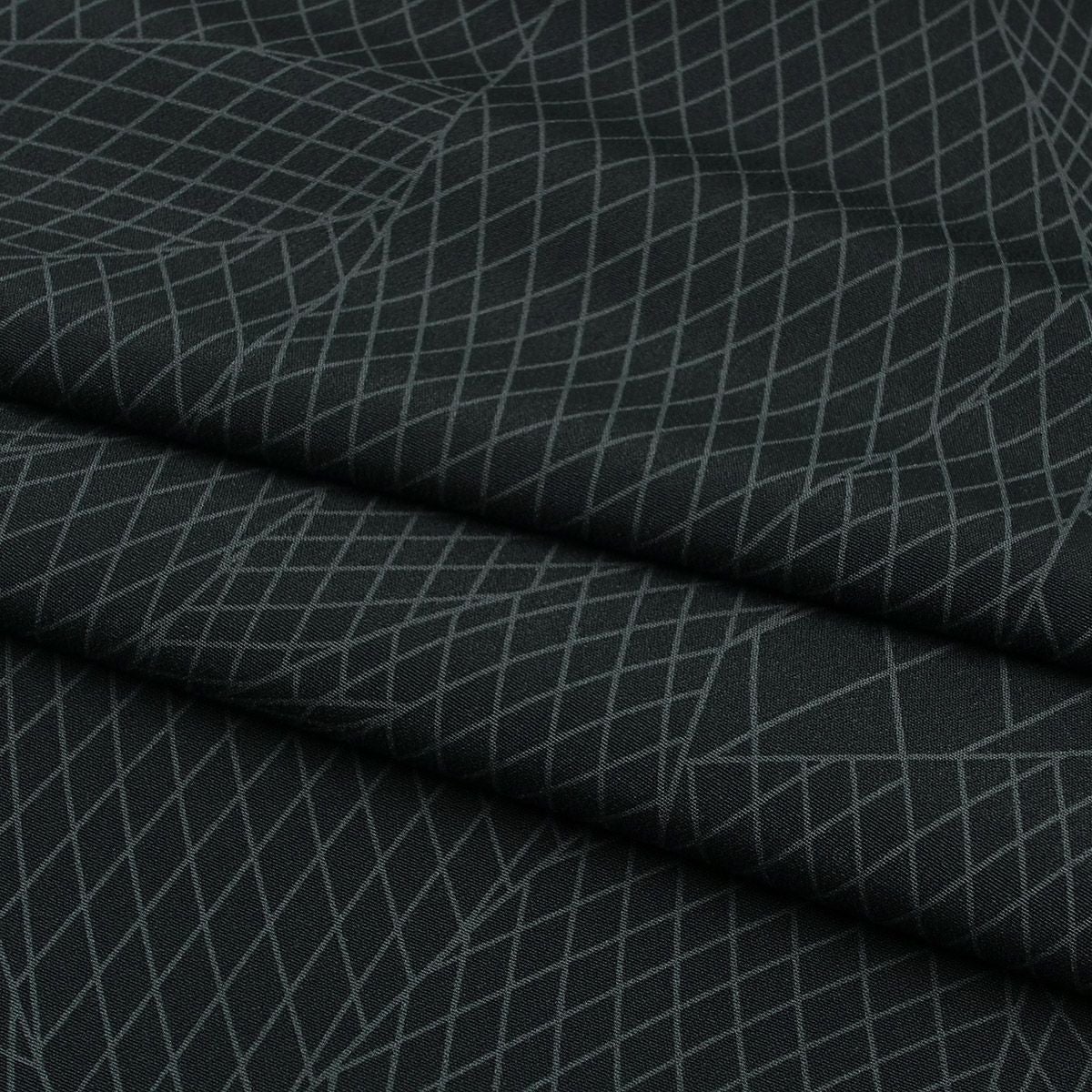 仕立てオーダー着物(もしくは羽織) 洗える着物 小紋 幾何学模様 焦げ茶