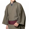 角帯 綿混 リバーシブル 無地 えんじ×ベージュ