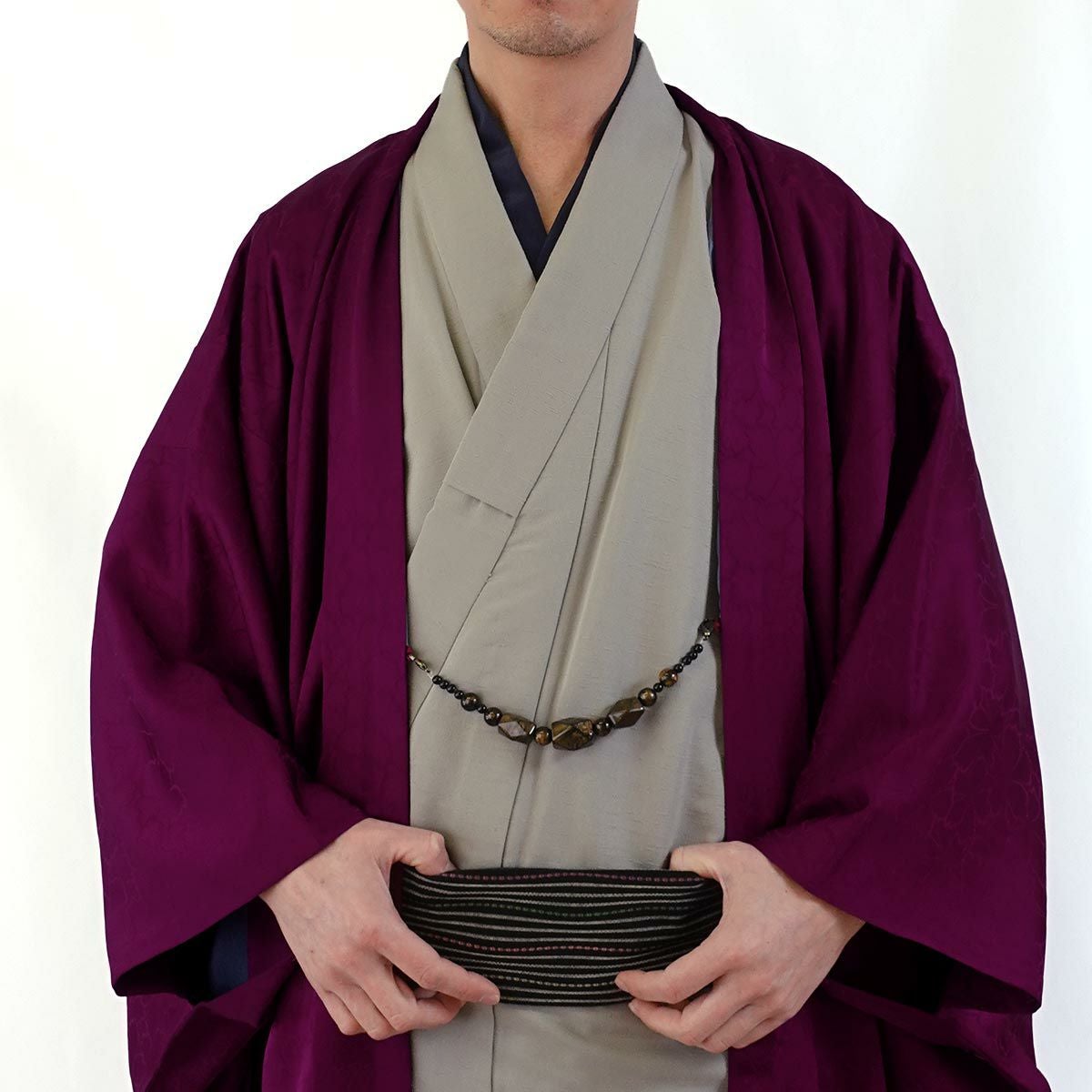 男羽織 正絹 袷 紋意匠