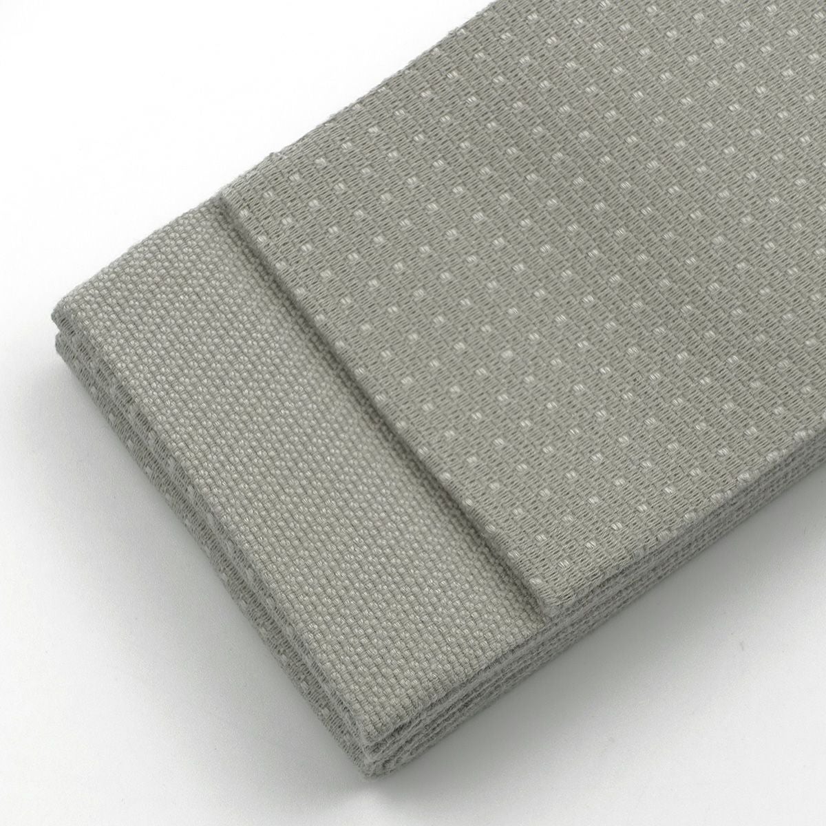 角帯 綿 ジャガード ドット柄 薄グレー