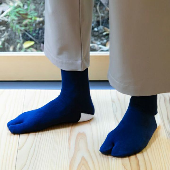 足袋ソックス 火消し風 中丈 紺