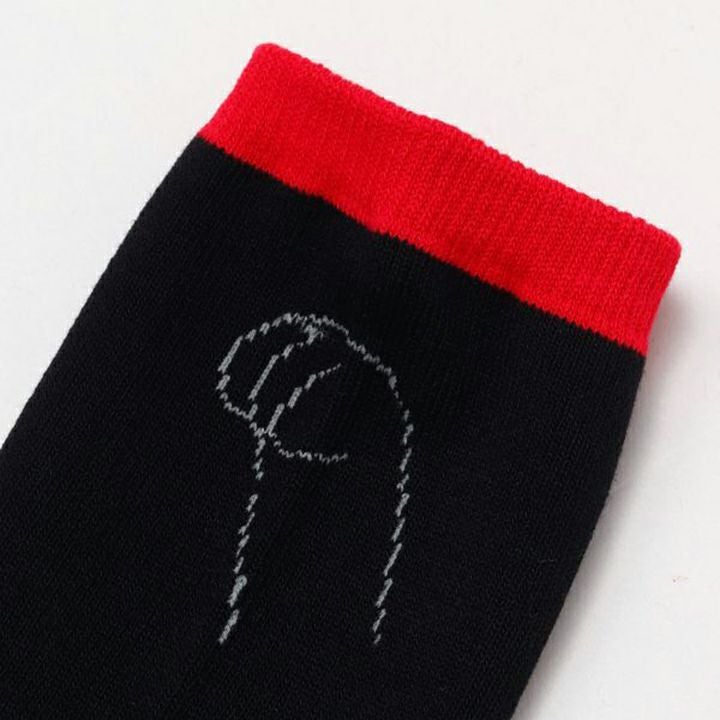 足袋ソックス 福猫 中丈 黒