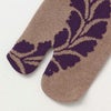 足袋ソックス 藤輪紋 中丈 茶