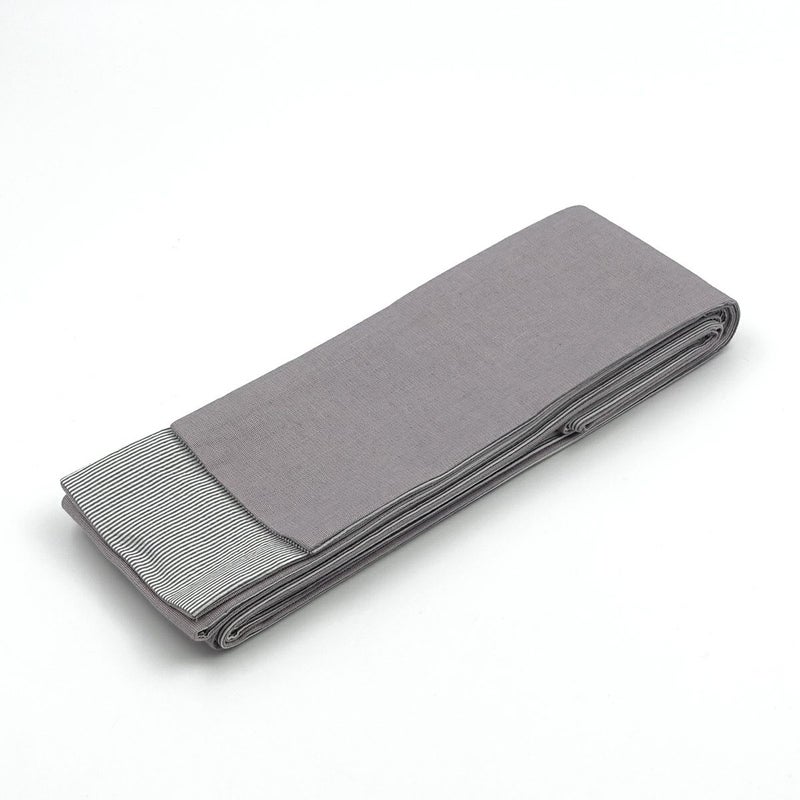 角帯 麻 縞 鉄紺