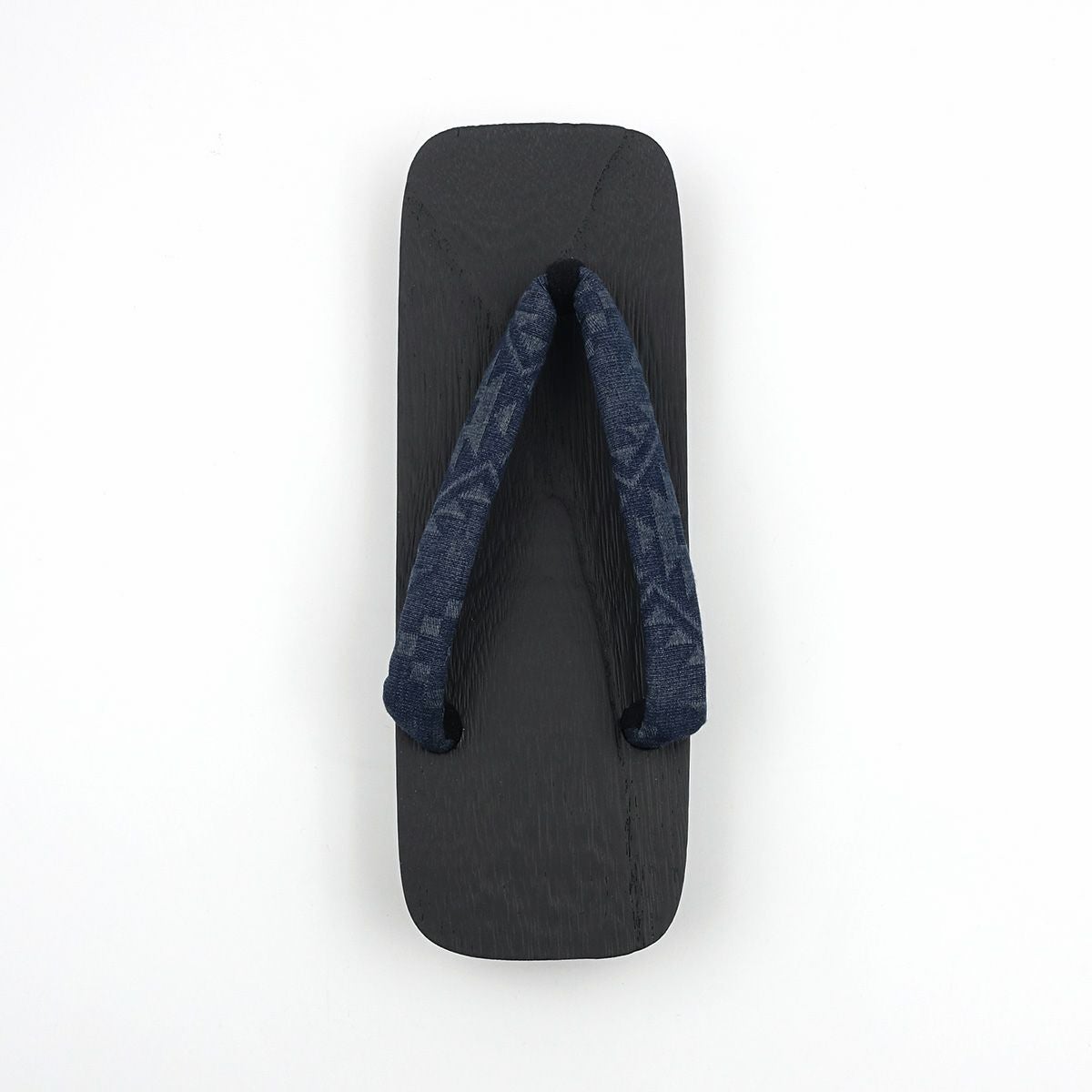 桐下駄 男物 紺 幾何学