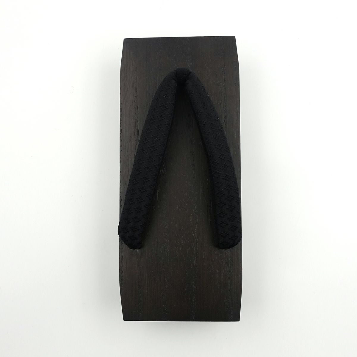 桐下駄 男物 二枚歯 ジャガード織 黒