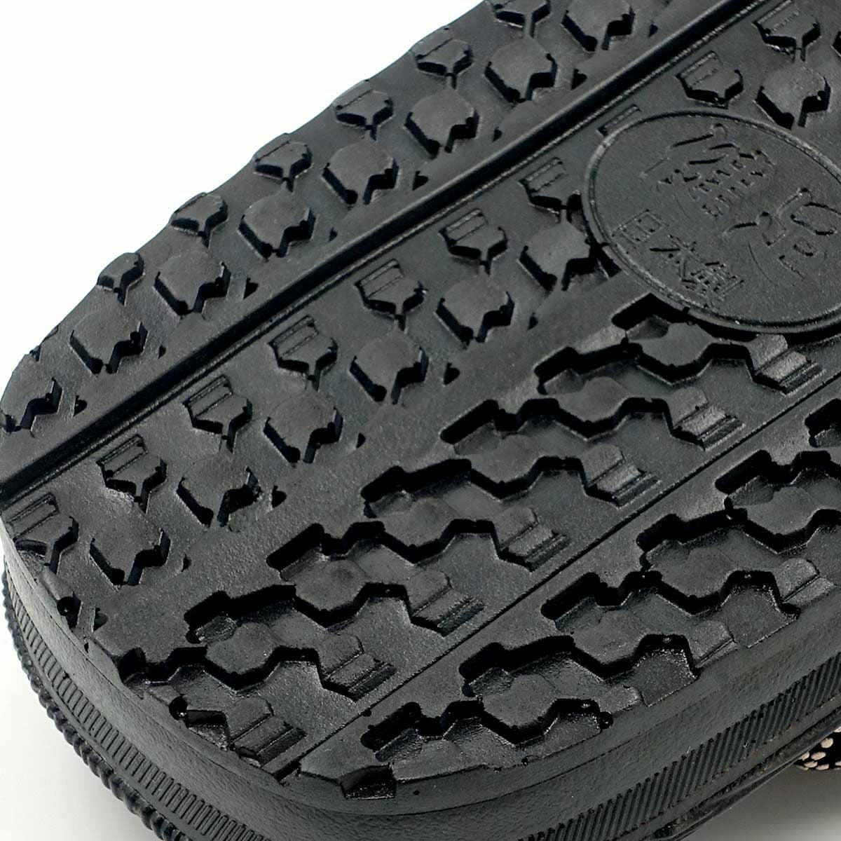 草履 印伝風 鱗 黒台 エピ ラジアルウレタン底 3L