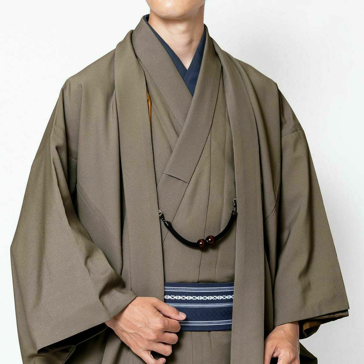 着物淡茶×羽織淡茶