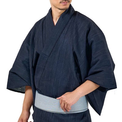 メンズ浴衣 近江ちぢみ綿麻