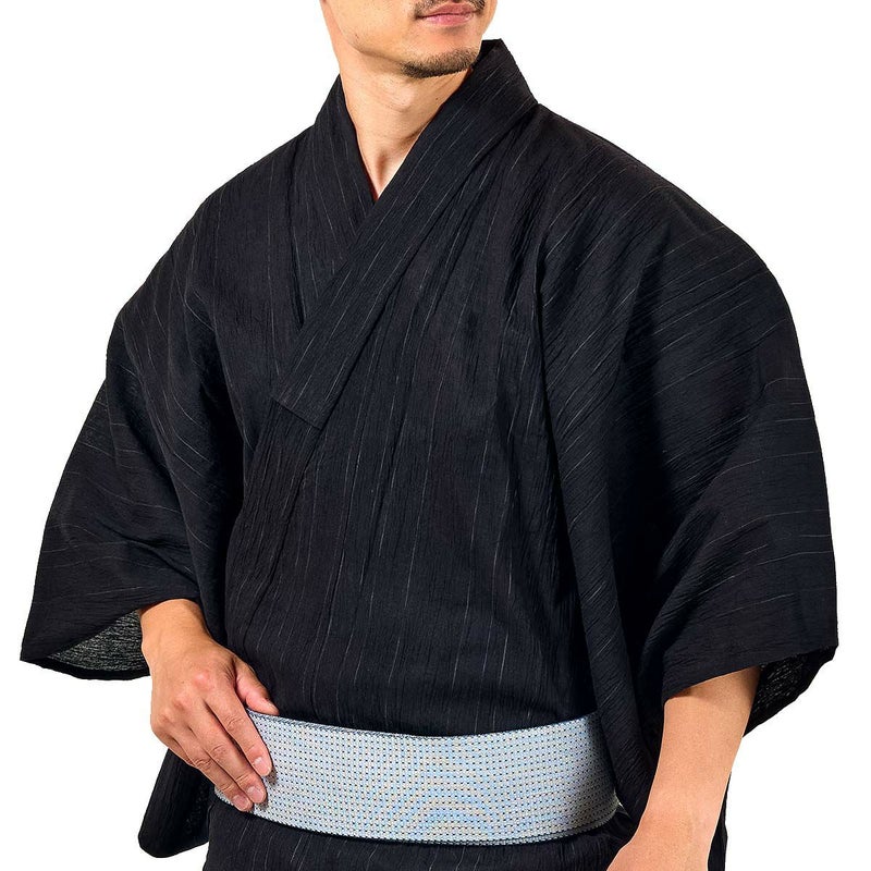 メンズ浴衣 近江ちぢみ綿麻