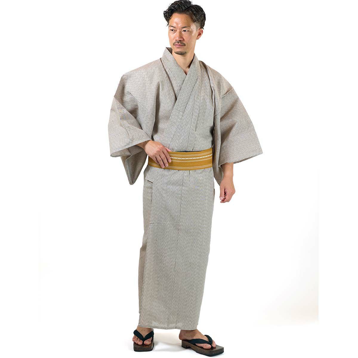 メンズ浴衣 しじら綿麻