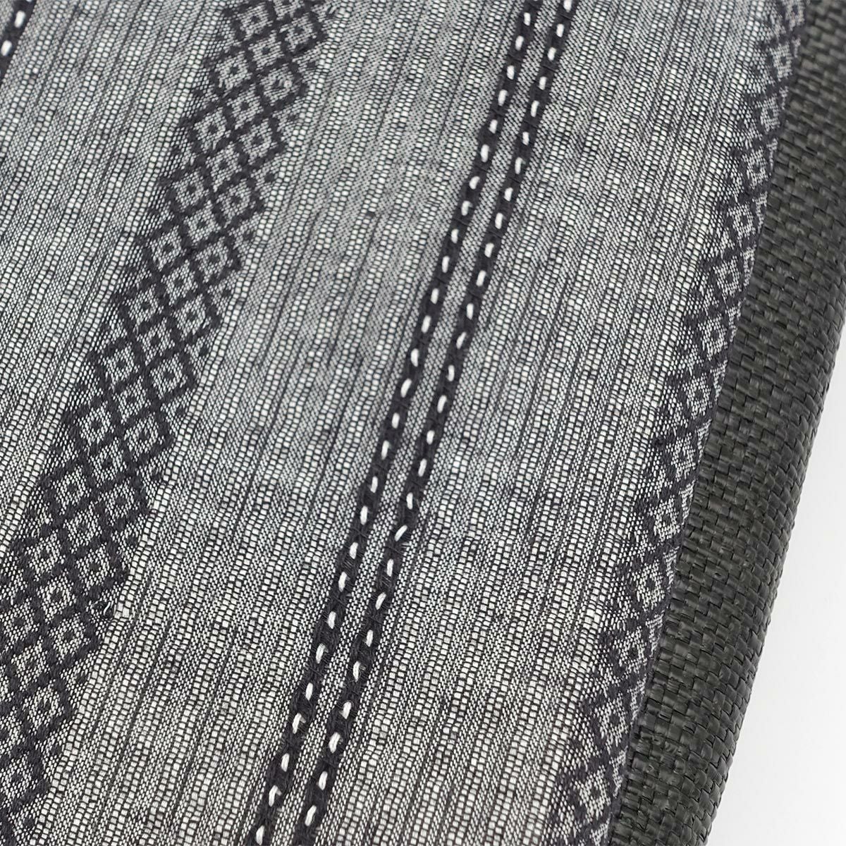 巾着袋 信玄袋 縞 菱 グレー