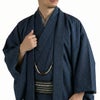 正絹 大島紬 紺 国内仕立て 着物と羽織のアンサンブル