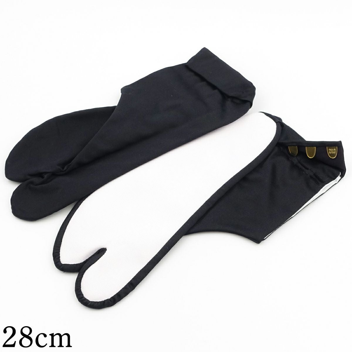 28cm前後対応 足袋 黒 4枚こはぜ 3L 日本製