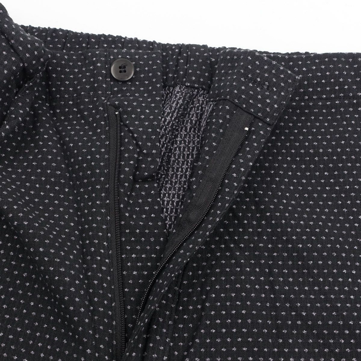 作務衣 男物 綿 水玉 黒