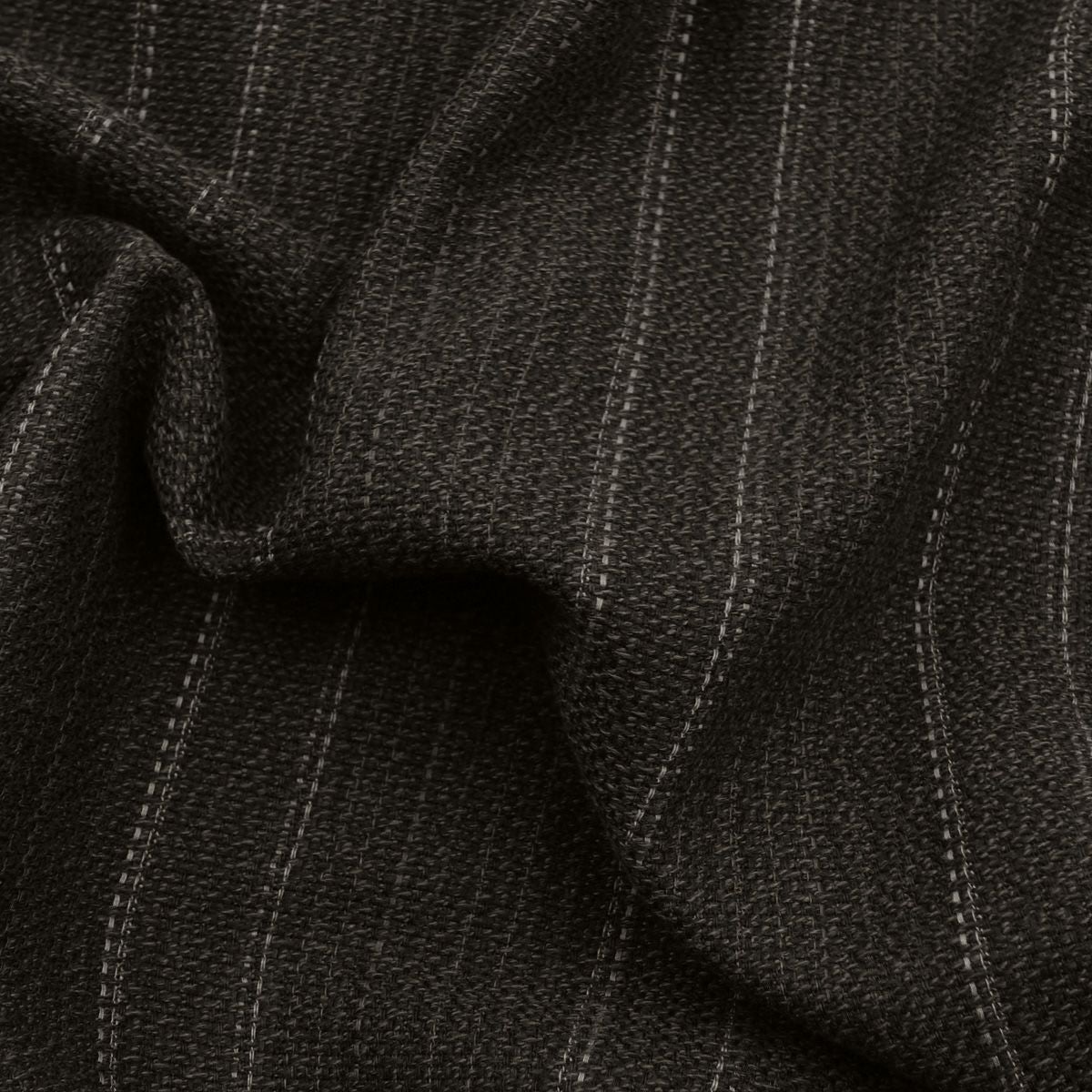 作務衣 男物 綿 縞 茶