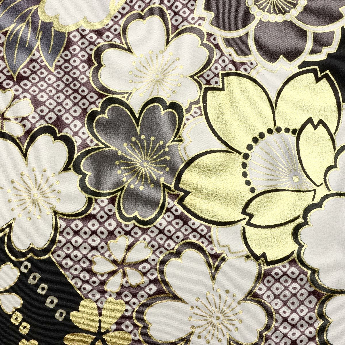 173cm前後対応 すぐに着られる男羽織 正絹 黒 振袖柄 L