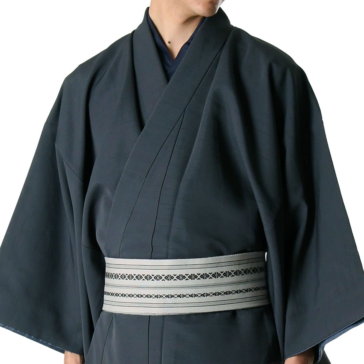 仕立てオーダー着物(もしくは羽織) 洗える着物 紬 濃グレー