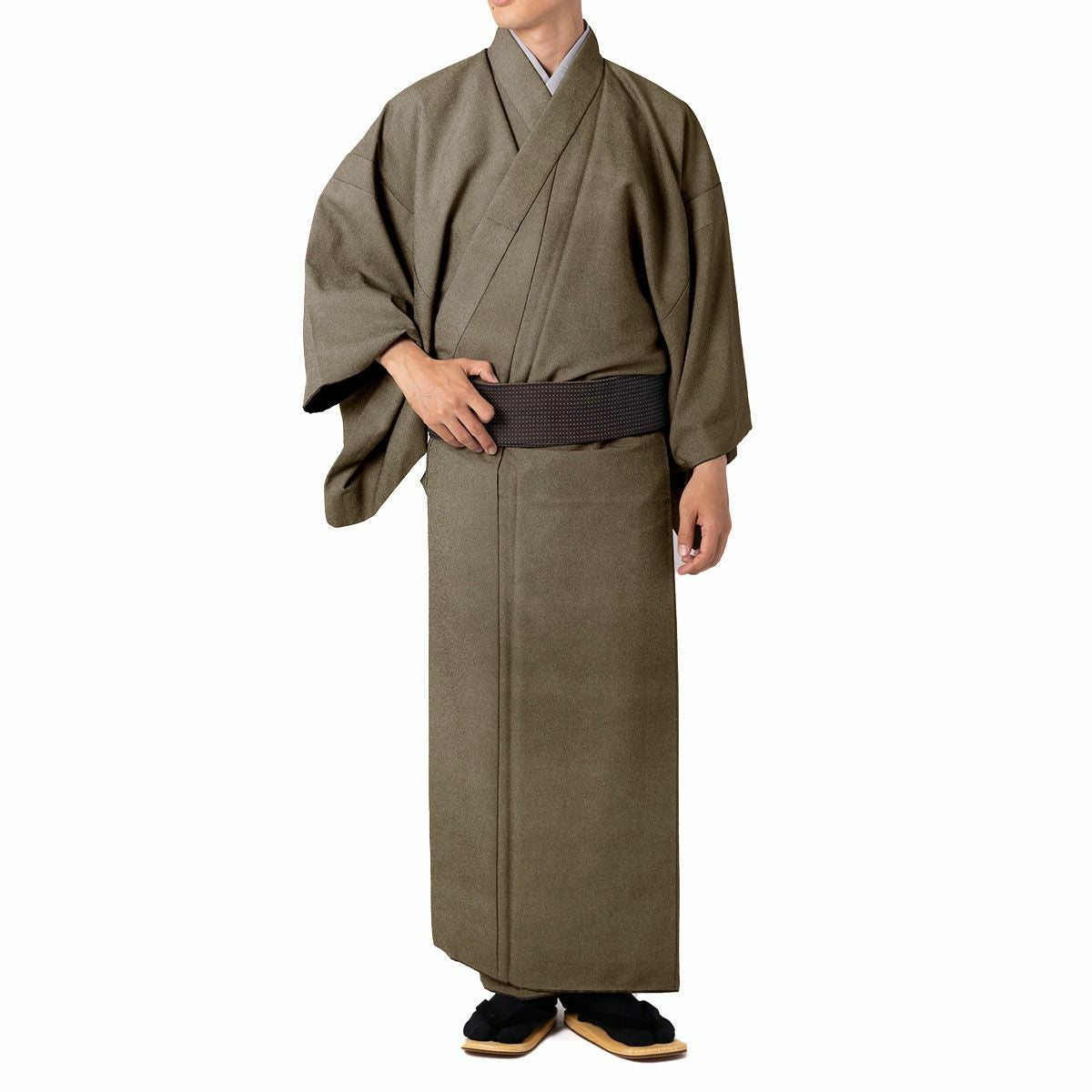 仕立てオーダー着物(もしくは羽織) 洗える着物 小紋 鮫小紋 茶