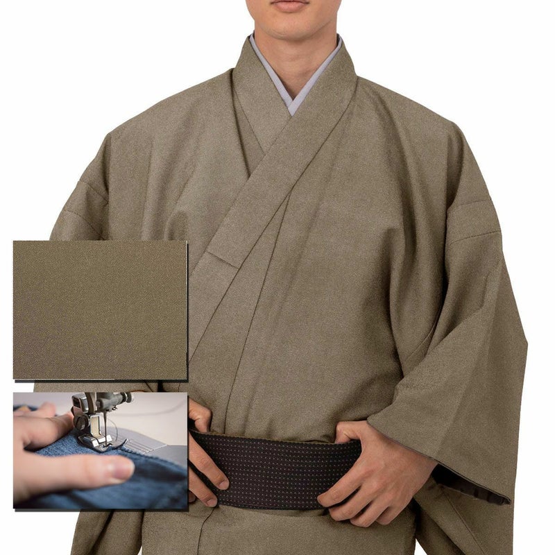 仕立てオーダー着物(もしくは羽織) 洗える着物 小紋 鮫小紋 茶