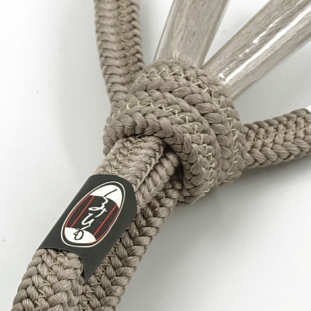 羽織紐 正絹 手組紐 角二本合わせ 薄茶