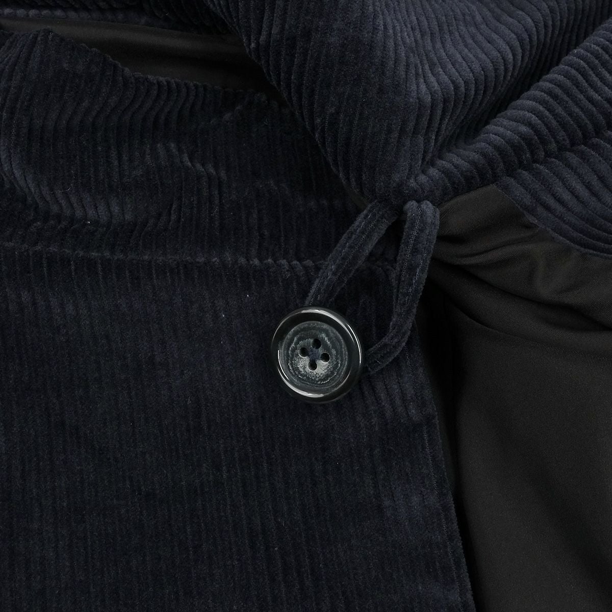 襟巻コート メンズ コーデュロイ 紺