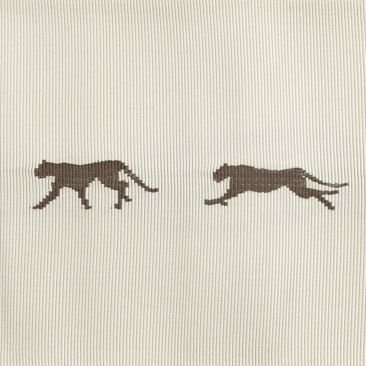 角帯 正絹 博多織物 西村織物 チーター 生成