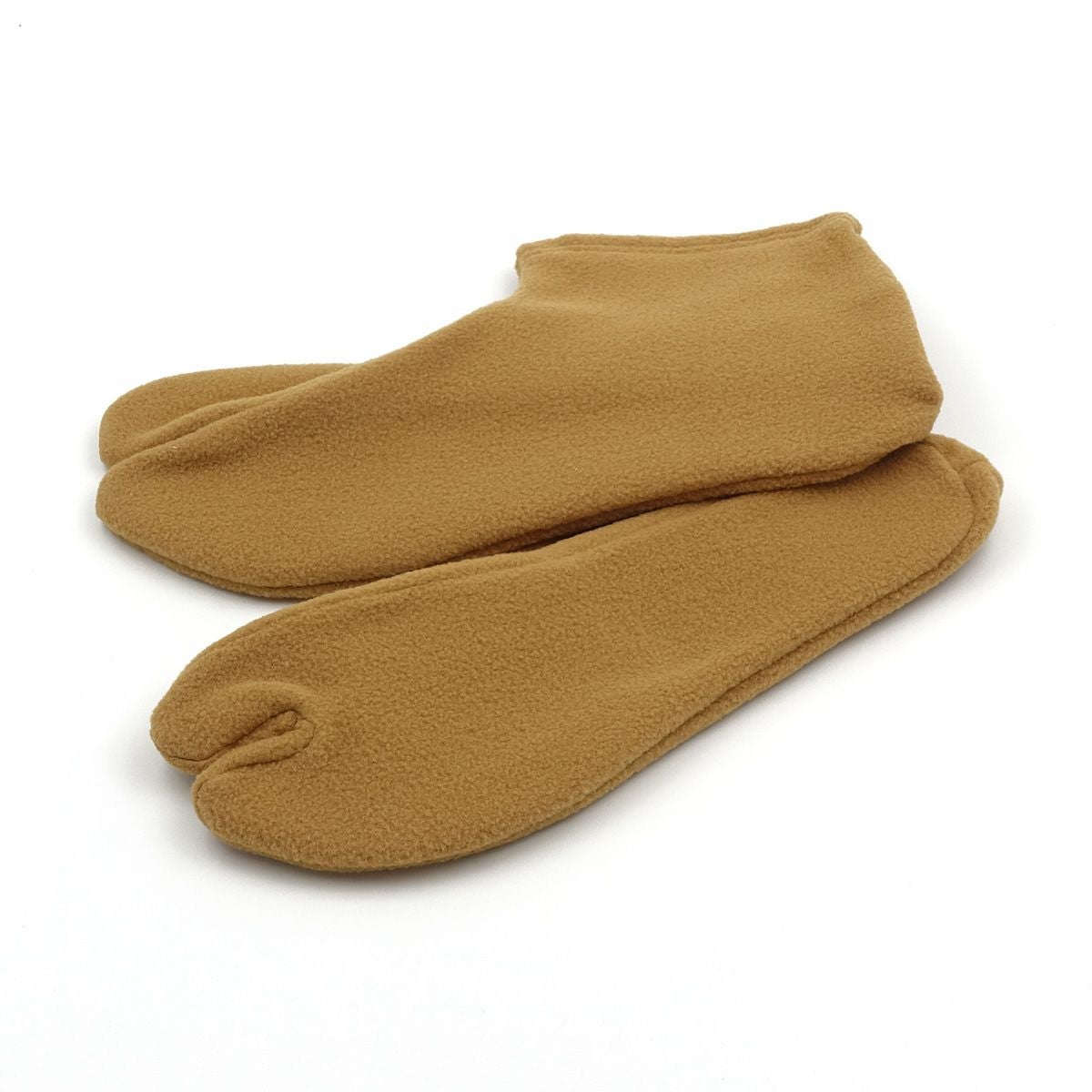 足袋 あったかフリース 丸首 金茶