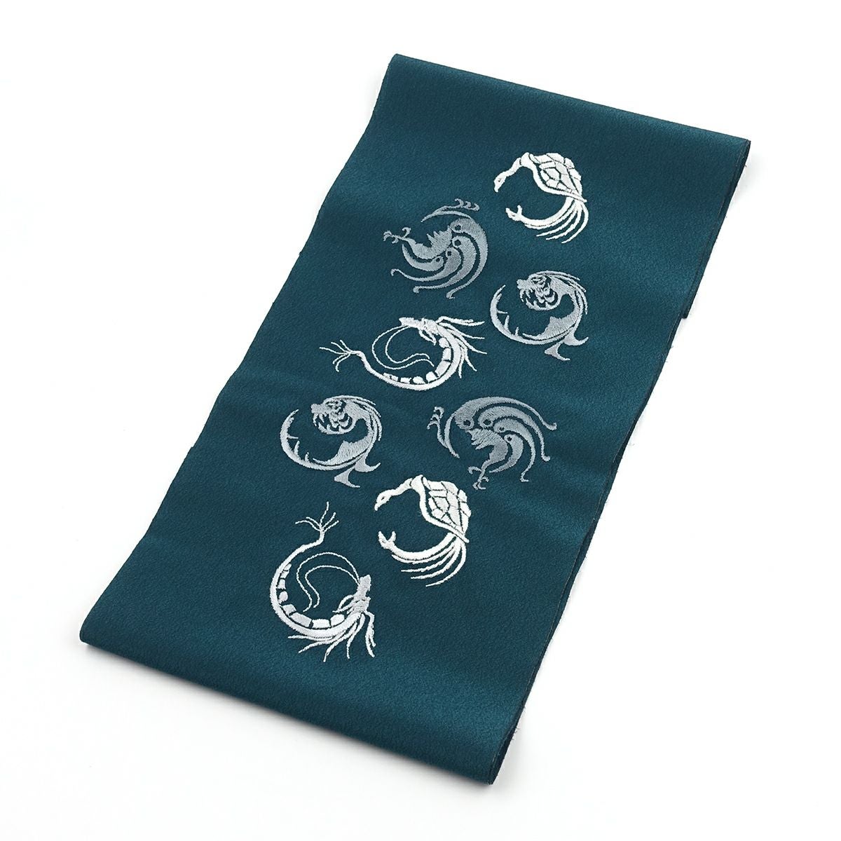 半衿 刺繍 男衿 四神 鉄紺 | 男着物の加藤商店《公式》