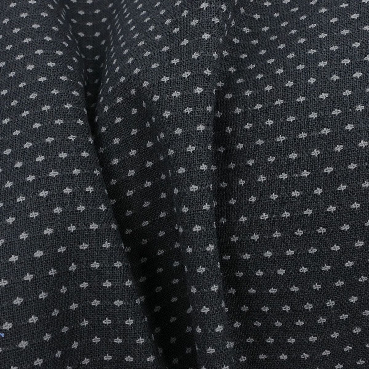 木綿羽織 メンズ 単衣 水玉 グレー