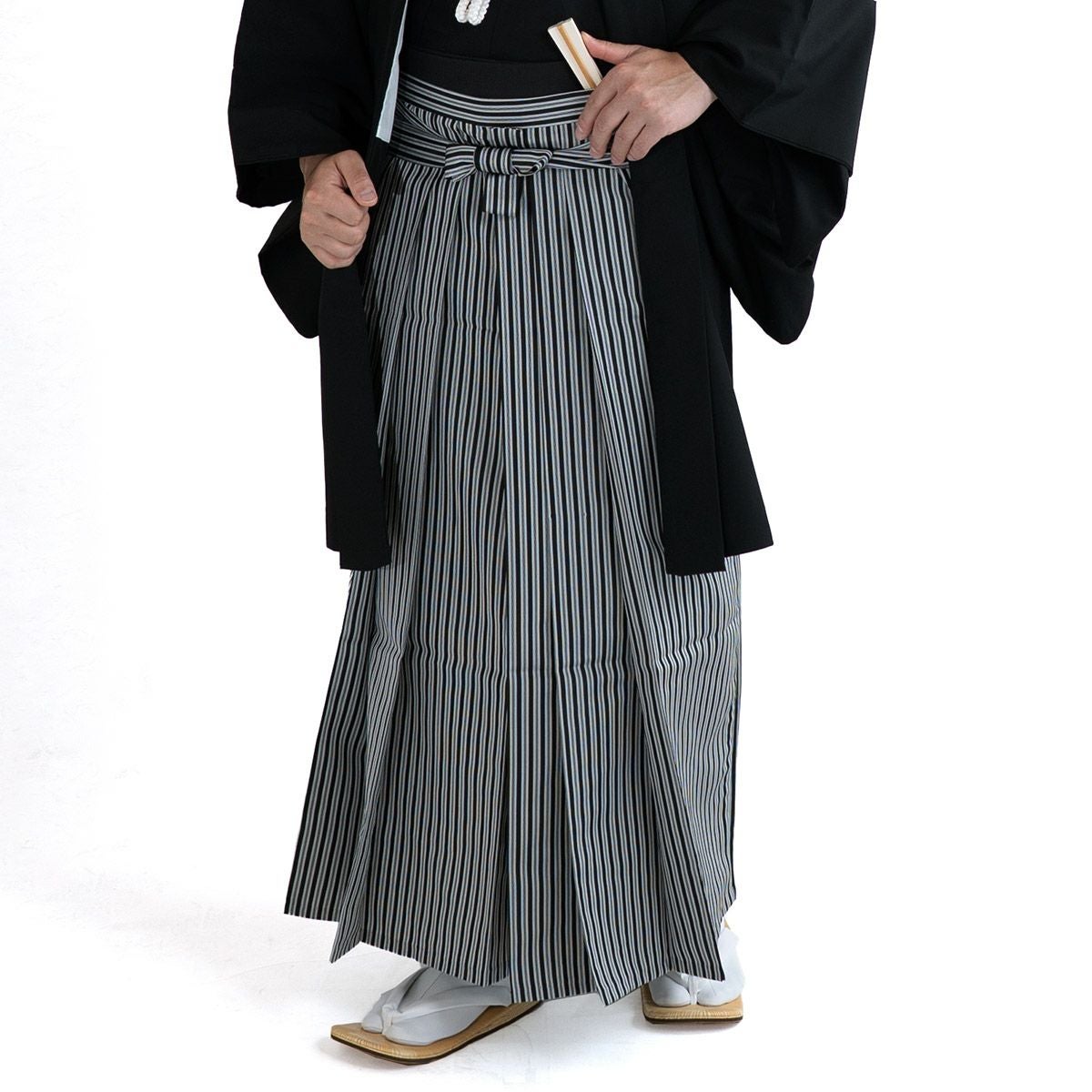 馬乗り袴 無地 紬 黒紺 165cm～183cm位まで対応 | 男着物の加藤商店