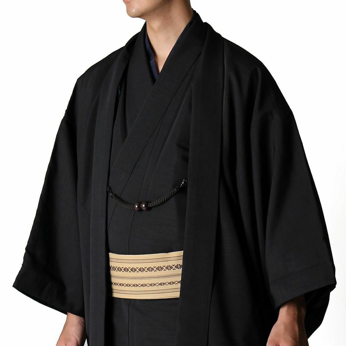 男羽織 洗える 黒色