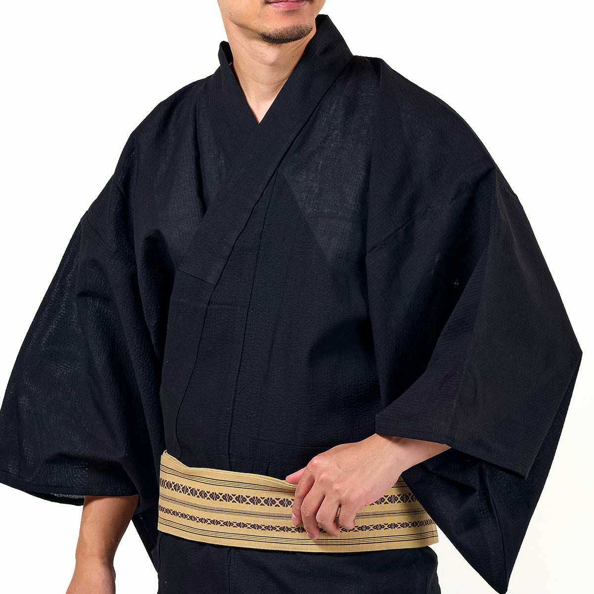 メンズ浴衣 しじら綿麻