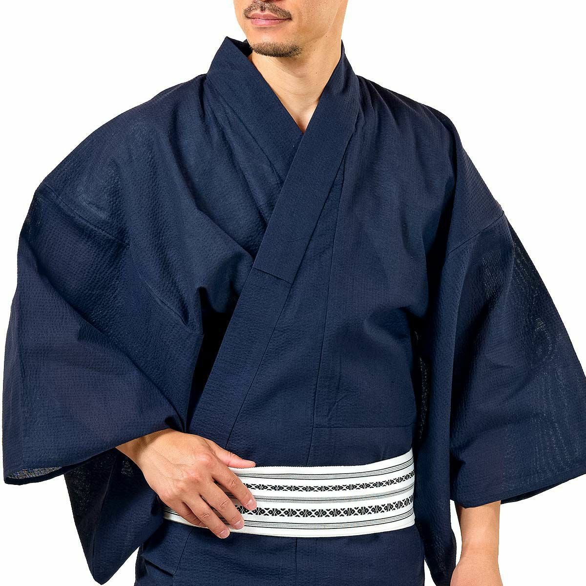 メンズ浴衣 しじら綿麻