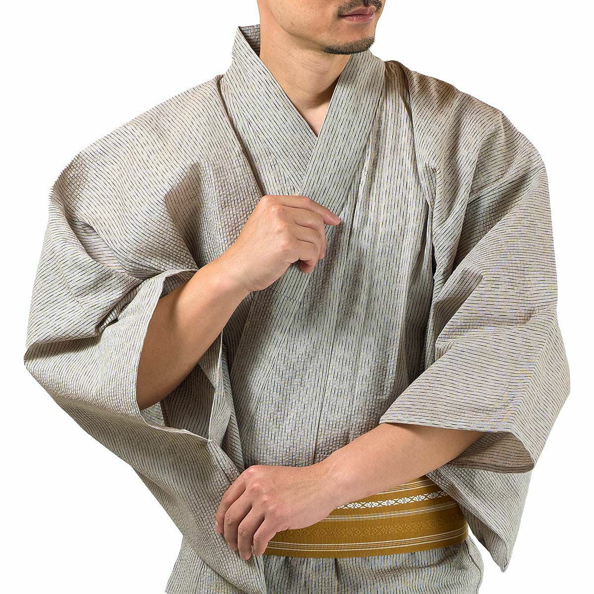 メンズ浴衣 しじら綿麻