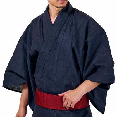 メンズ浴衣 近江ちぢみ綿麻セット